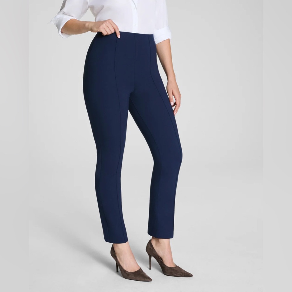 SPANX The Perfect Pant Ankle Slim Pants in Dark Blue Sz S
